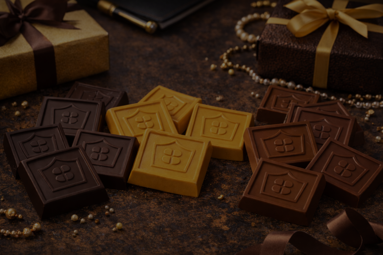 Gold Dark and Passion chocolates